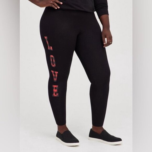 Women’s torrid 3 Signature Premium Legging - Love Black Ankle Cropped 22 24 XXXL - Picture 10 of 10